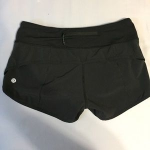 Black lululemon speed shorts